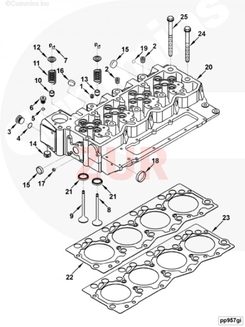 Прокладка ГБЦ ISBe150 (V=3.9) (1,15) 2830707