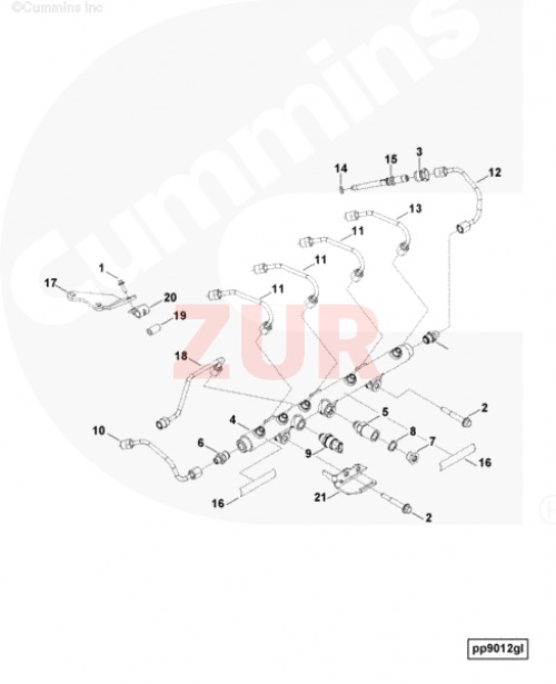 Датчик давления топлива в рампе L 3949988